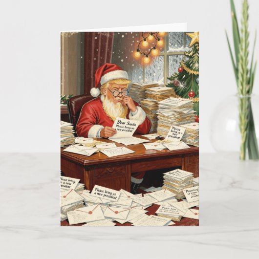 Funny Anti Trump Christmas Card New President Feestdagen Kaart (Voorkant)