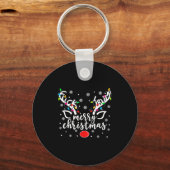 Funny Anti Trump Christmas Reindeer Funny Feminist Sleutelhanger (Voorkant)