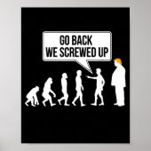 Funny Anti-trump Evolution Litical Humor  Poster (Voorkant)