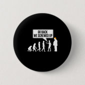 Funny Anti-trump Evolution Litical Humor  Ronde Button 5,7 Cm (Voorkant)