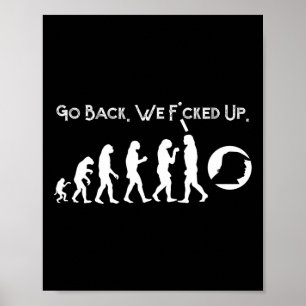 Funny Anti Trump - Ga terug Trump Evolution T-shir Poster