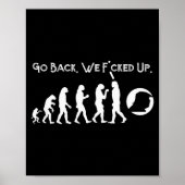 Funny Anti Trump - Go Back! Trump Evolution Tee  Poster (Voorkant)