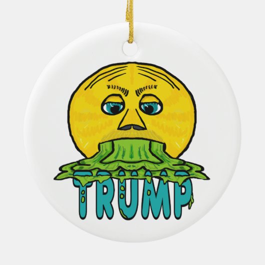 Funny Anti Trump Keramisch Ornament (Achterkant)