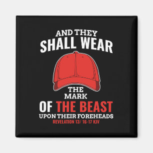 Funny Anti-Trump Mark of the Beast Red Pet Liberal Magneet