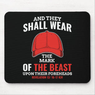 Funny Anti-Trump Mark of the Beast Red Pet Liberal Muismat