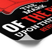 Funny Anti-Trump Mark of the Beast Red Pet Liberal Poster (Hoek)