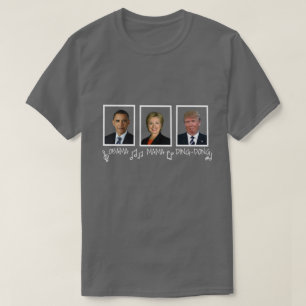 Funny Anti-Trump "Obama Mama Ding-Dong" Witte teks T-shirt