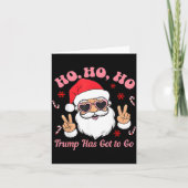 Funny Anti-trump Santa Christmas Litical Holiday T Kaart (Voorkant)