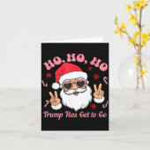 Funny Anti-trump Santa Christmas Litical Holiday T Kaart (Gele Bloem)