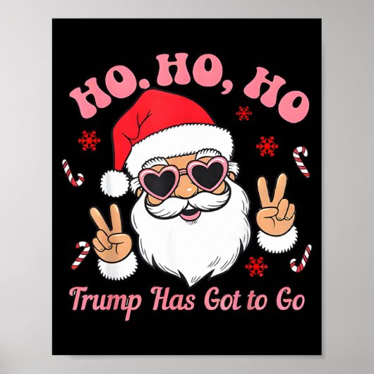 Funny Anti-trump Santa Christmas Litical Holiday T Poster (Voorkant)