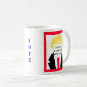 Funny Anti Trump Vote Souvenir Collectable Koffiemok (Voorkant rechts)
