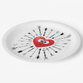 Funny Anti-Valentijnsdag Dating Love Arrows Chase Papieren Bordje (Gekanteld)