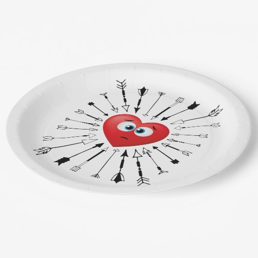 Funny Anti-Valentijnsdag Dating Love Arrows Chase Papieren Bordje (Gekanteld)