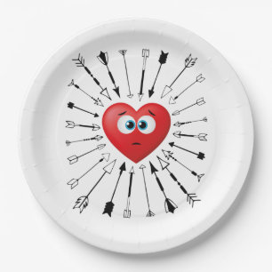 Funny Anti-Valentijnsdag Dating Love Arrows Chase Papieren Bordje