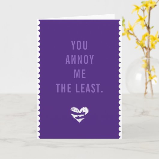 Funny Anti-Valentijnsdag Grumpy Sarcastic Annoy Kaart (Gele Bloem)