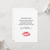 Funny Anti-Valentijnsdag Poem Red Kiss Kaart (Voorkant / Achterkant in situ)