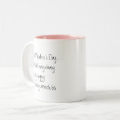 Funny Anti-Valentijnsdag Quote Single Damage Roze Tweekleurige Koffiemok (Voorkant links)