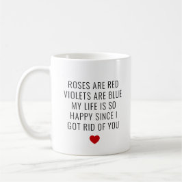 Funny Anti-Valentijnse Poem Singles Red Heart Koffiemok
