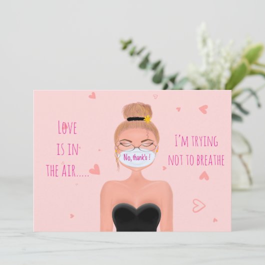 Funny Anti-Valentine’s Day Hand drawn  Feestdagenkaart (Staand voorkant)