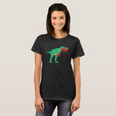 Funny Anti Valentines Day Tyrannosaurus Rex Eating T-shirt (Voorkant volledig)