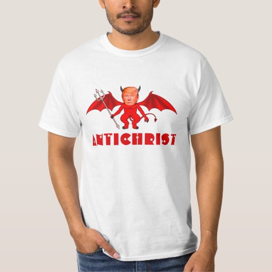 Funny "Antichrist" met Trump Devil T-shirt (Voorkant)