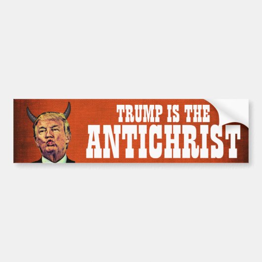 Funny "Antichrist" Trump Bumpersticker (Voorkant)