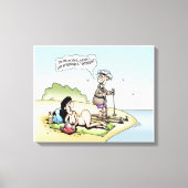 Funny "Antinudist" Canvas Print (Voorkant)