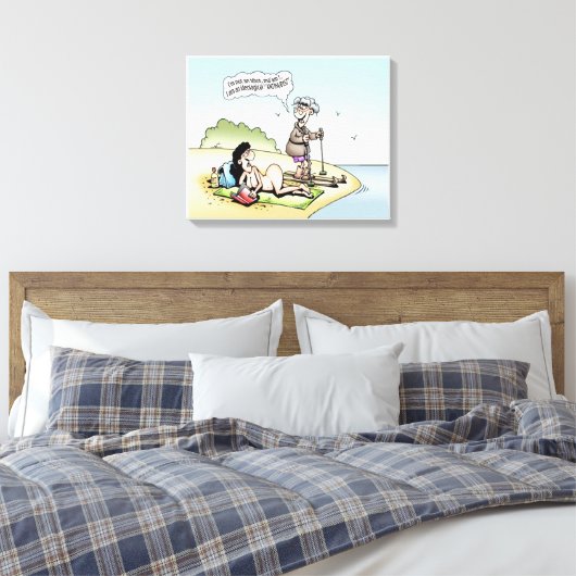 Funny "Antinudist" Canvas Print (Insitu (Slaapkamer))