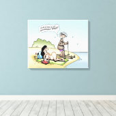 Funny "Antinudist" Canvas Print (Insitu (Houten vloer))