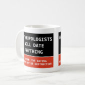 Funny Antropologen zullen alles doen wat Joke Koffiemok (Voorkant links)