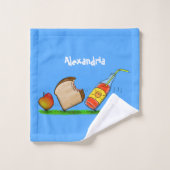 Funny ants cartoon bad handdoek (Wasdoekje)