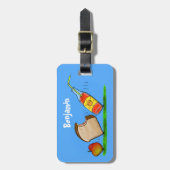Funny ants cartoon bagagelabel (Voorkant verticaal)
