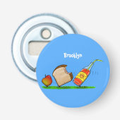 Funny ants cartoon button flesopener (Voorkant)