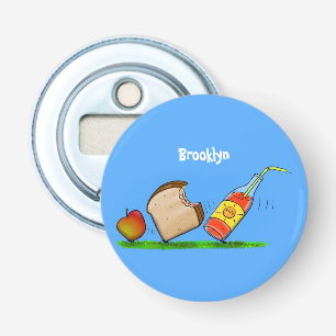 Funny ants cartoon button flesopener