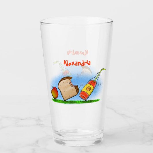Funny ants cartoon glas (Voorkant)