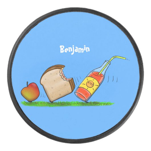 Funny ants cartoon hockey puck (Voorkant)