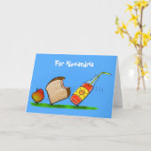 Funny ants cartoon kaart (Gele Bloem)