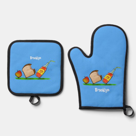Funny ants cartoon ovenwant & pannenlap set (Voorkant)