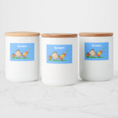 Funny ants cartoon voedselcontainer etiket (Flessen)