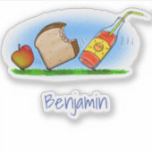 Funny ants picnic cartoon illustration humor sticker (Voorkant)