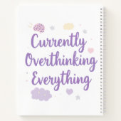 Funny Anxiety Overthinking Quote Pastel Notitieboek (Achterkant)