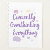 Funny Anxiety Overthinking Quote Pastel Planner (Voorkant)