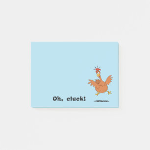 Funny Anxious Chicken Pun Chicken Lover Oh Cluck Post-it® Notes