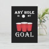 Funny any Hole is m'n vriend fat beer pong Kaart (Staand voorkant)
