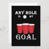 Funny any Hole is m'n vriend fat beer pong Kaart (Voorkant / Achterkant)