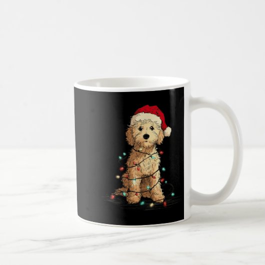 Funny Ao Christmas Graphics Dog Lights Lover  Koffiemok (Rechts)