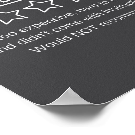 Funny Aortic Dissection One Star Would Not Recomme Poster (Hoek)