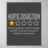 Funny Aortic Dissection One Star Would Not Recomme Poster (Voorkant)