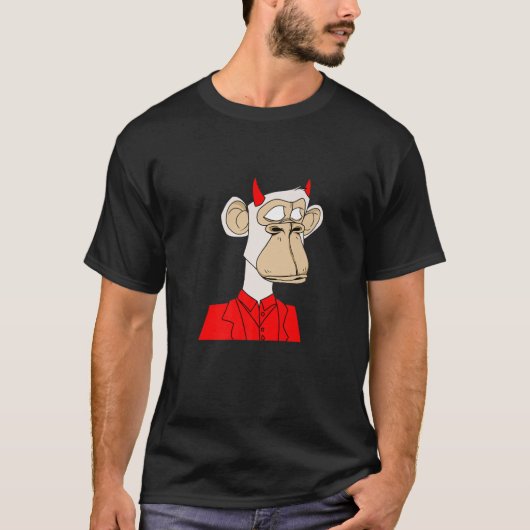 Funny Ape Non-Funable Human NFT Crypto Art Token T-shirt (Voorkant)