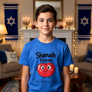 🍎Funny Apology Apple T-shirt met aangepaste tekst